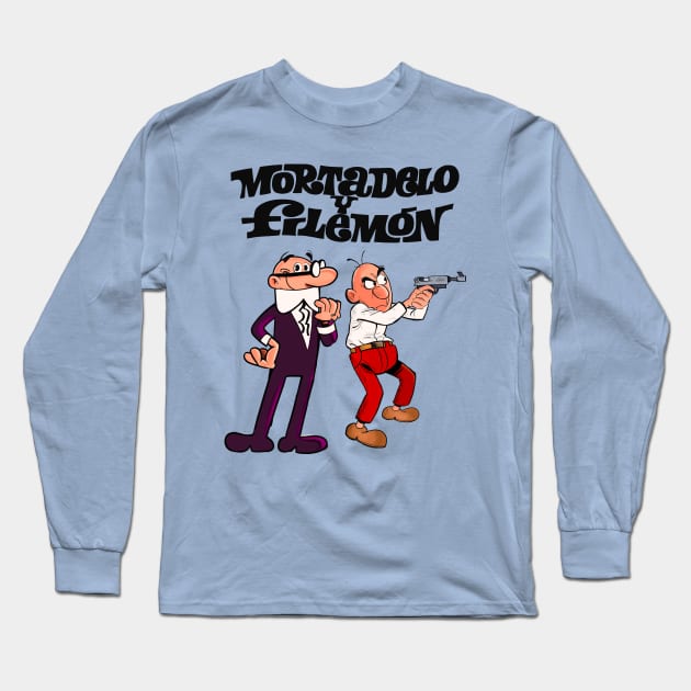 Mortadelo y Filemon Long Sleeve T-Shirt by dhaniboi